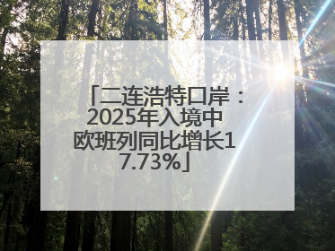 二连浩特口岸：2025年入境中欧班列同比增长17.73%