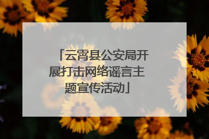 云霄县公安局开展打击网络谣言主题宣传活动