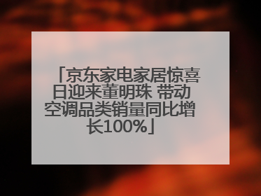 京东家电家居惊喜日迎来董明珠 带动空调品类销量同比增长100%