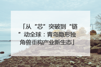 从“芯”突破到“链”动全球：青岛隐形独角兽重构产业新生态