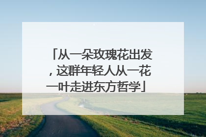 从一朵玫瑰花出发，这群年轻人从一花一叶走进东方哲学