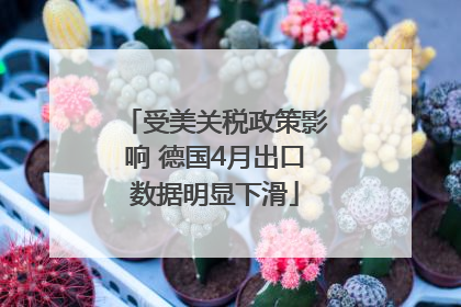 受美关税政策影响 德国4月出口数据明显下滑