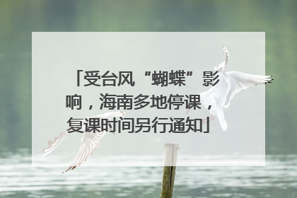 受台风“蝴蝶”影响，海南多地停课，复课时间另行通知