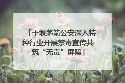 十堰茅箭公安深入特种行业开展禁毒宣传共筑“无毒”屏障