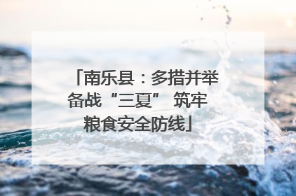 南乐县：多措并举备战“三夏” 筑牢粮食安全防线
