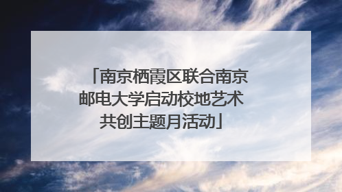 南京栖霞区联合南京邮电大学启动校地艺术共创主题月活动
