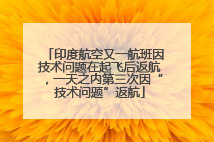 印度航空又一航班因技术问题在起飞后返航，一天之内第三次因“技术问题”返航