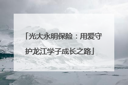 光大永明保险：用爱守护龙江学子成长之路