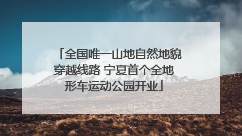 全国唯一山地自然地貌穿越线路 宁夏首个全地形车运动公园开业