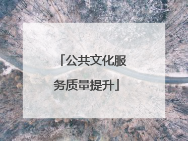 公共文化服务质量提升