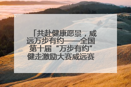 共赴健康愿景，威远万步有约——全国第十届“万步有约”健走激励大赛威远赛区启动仪式