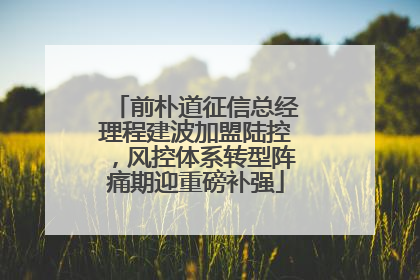 前朴道征信总经理程建波加盟陆控，风控体系转型阵痛期迎重磅补强