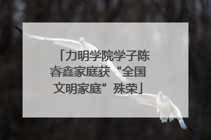 力明学院学子陈睿鑫家庭获“全国文明家庭”殊荣