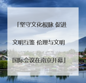 坚守文化根脉 促进文明互鉴 伦理与文明国际会议在南京开幕