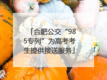合肥公交“985专列”为高考考生提供接送服务