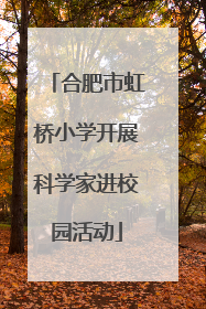 合肥市虹桥小学开展科学家进校园活动
