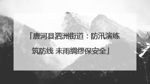唐河县泗洲街道：防汛演练筑防线 未雨绸缪保安全