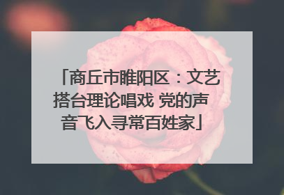 商丘市睢阳区：文艺搭台理论唱戏 党的声音飞入寻常百姓家