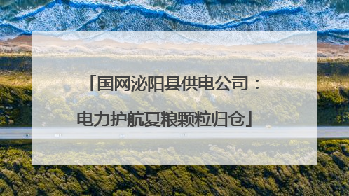 国网泌阳县供电公司：电力护航夏粮颗粒归仓