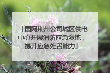国网荆州公司城区供电中心开展消防应急演练，提升应急处置能力