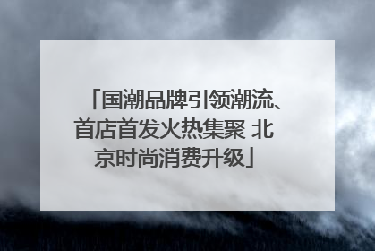 国潮品牌引领潮流、首店首发火热集聚 北京时尚消费升级