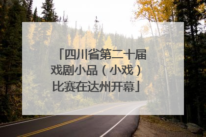 四川省第二十届戏剧小品（小戏）比赛在达州开幕