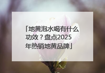 地黄泡水喝有什么功效？盘点2025年热销地黄品牌