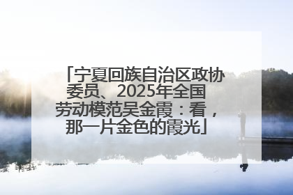宁夏回族自治区政协委员、2025年全国劳动模范吴金霞：看，那一片金色的霞光