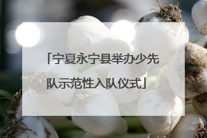 宁夏永宁县举办少先队示范性入队仪式