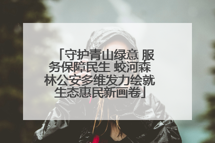 守护青山绿意 服务保障民生 蛟河森林公安多维发力绘就生态惠民新画卷