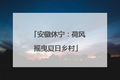 安徽休宁：荷风摇曳夏日乡村