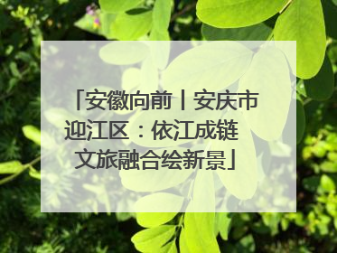 安徽向前丨安庆市迎江区：依江成链 文旅融合绘新景