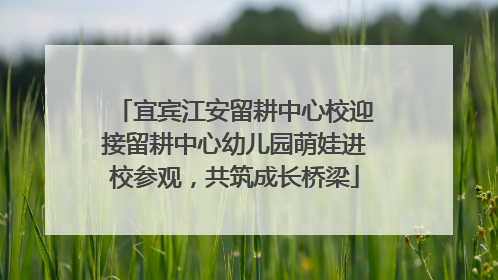 宜宾江安留耕中心校迎接留耕中心幼儿园萌娃进校参观，共筑成长桥梁