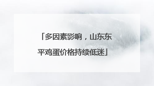 多因素影响，山东东平鸡蛋价格持续低迷