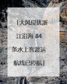 大风侵扰浙江沿海 84条水上客渡运航线已停航