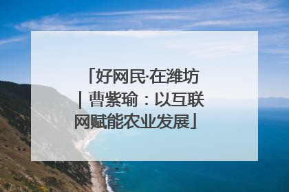 好网民·在潍坊｜曹紫瑜：以互联网赋能农业发展