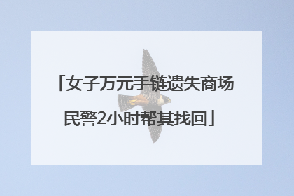 女子万元手链遗失商场 民警2小时帮其找回