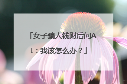 女子骗人钱财后问AI：我该怎么办？