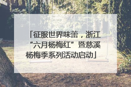 征服世界味蕾，浙江“六月杨梅红”暨慈溪杨梅季系列活动启动