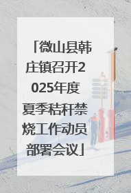 微山县韩庄镇召开2025年度夏季秸秆禁烧工作动员部署会议