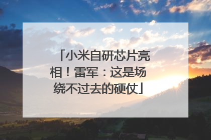 小米自研芯片亮相！雷军：这是场绕不过去的硬仗