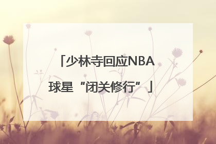 少林寺回应NBA球星“闭关修行”