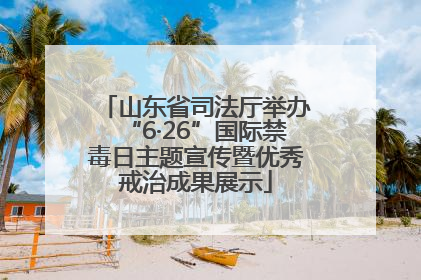 山东省司法厅举办“6·26”国际禁毒日主题宣传暨优秀戒治成果展示