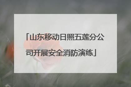 山东移动日照五莲分公司开展安全消防演练