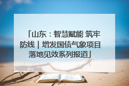 山东：智慧赋能 筑牢防线｜增发国债气象项目落地见效系列报道