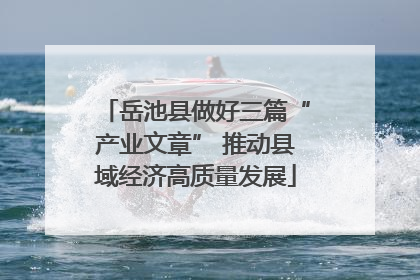 岳池县做好三篇“产业文章” 推动县域经济高质量发展