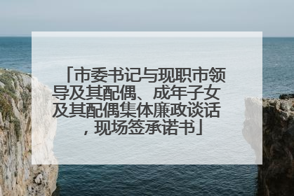 市委书记与现职市领导及其配偶、成年子女及其配偶集体廉政谈话，现场签承诺书