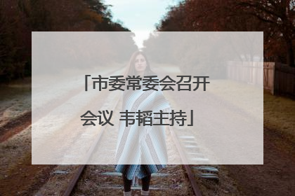 市委常委会召开会议 韦韬主持
