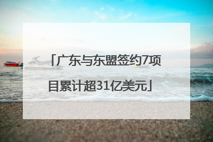 广东与东盟签约7项目累计超31亿美元