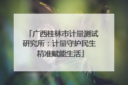 广西桂林市计量测试研究所：计量守护民生 精准赋能生活
